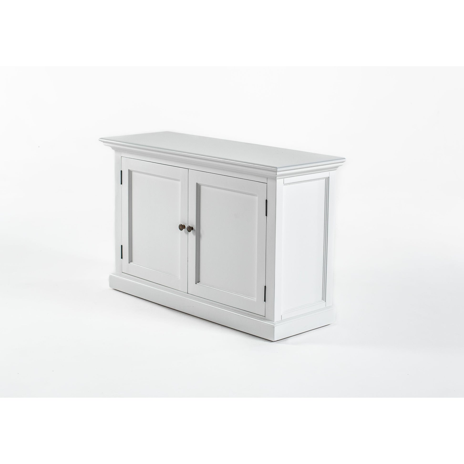 NovaSolo Halifax 44" Classic White Mahogany Hutch Cabinet With 2 Doors