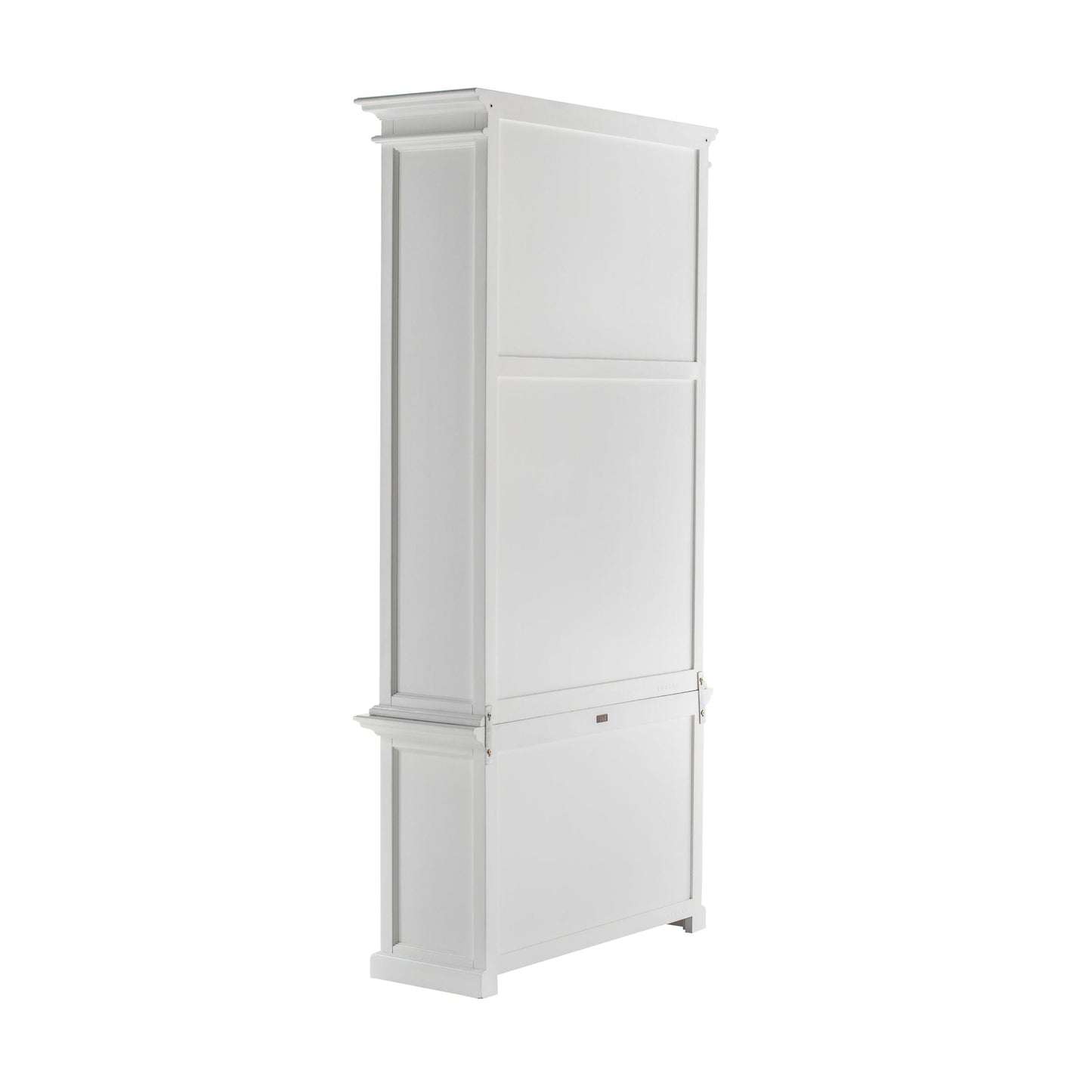 NovaSolo Halifax 44" Classic White Mahogany Hutch Cabinet With 2 Doors