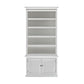 NovaSolo Halifax 44" Classic White Mahogany Hutch Cabinet With 2 Doors