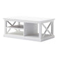 NovaSolo Halifax 47" Classic White Mahogany Coffee Table