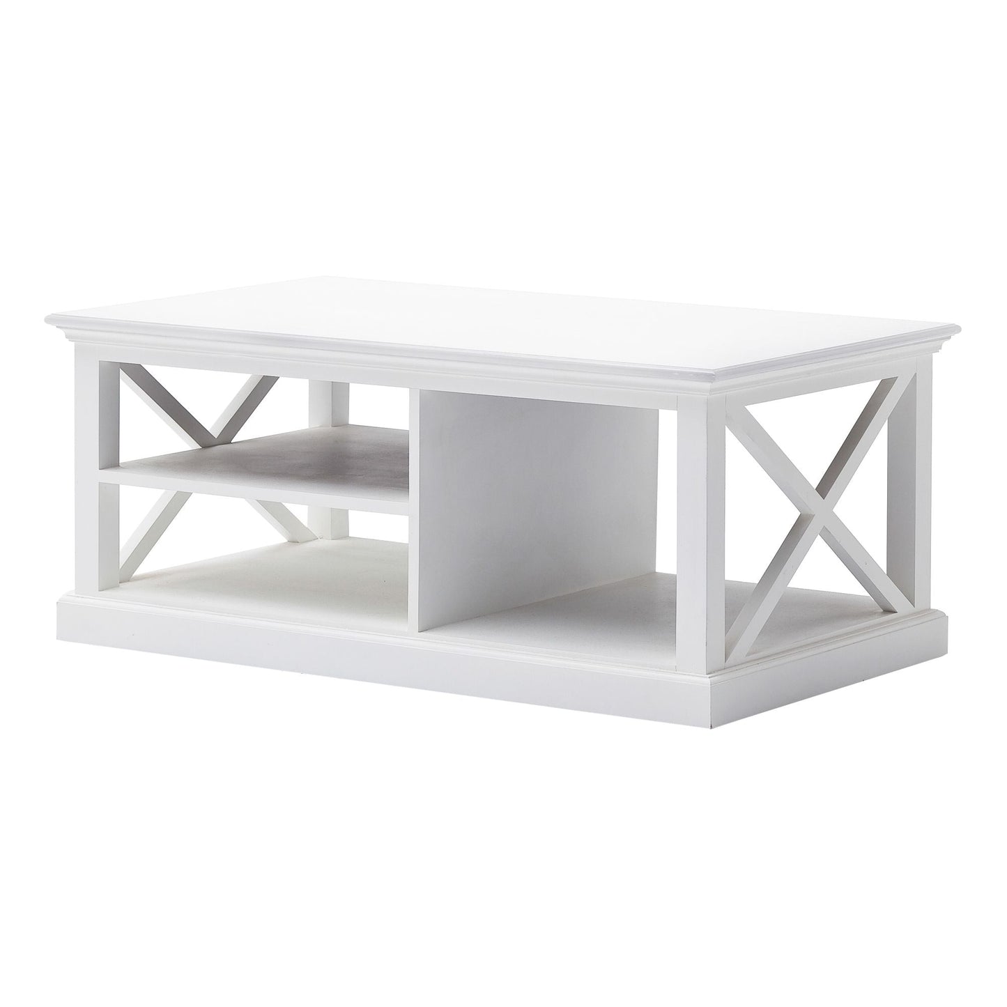 NovaSolo Halifax 47" Classic White Mahogany Coffee Table