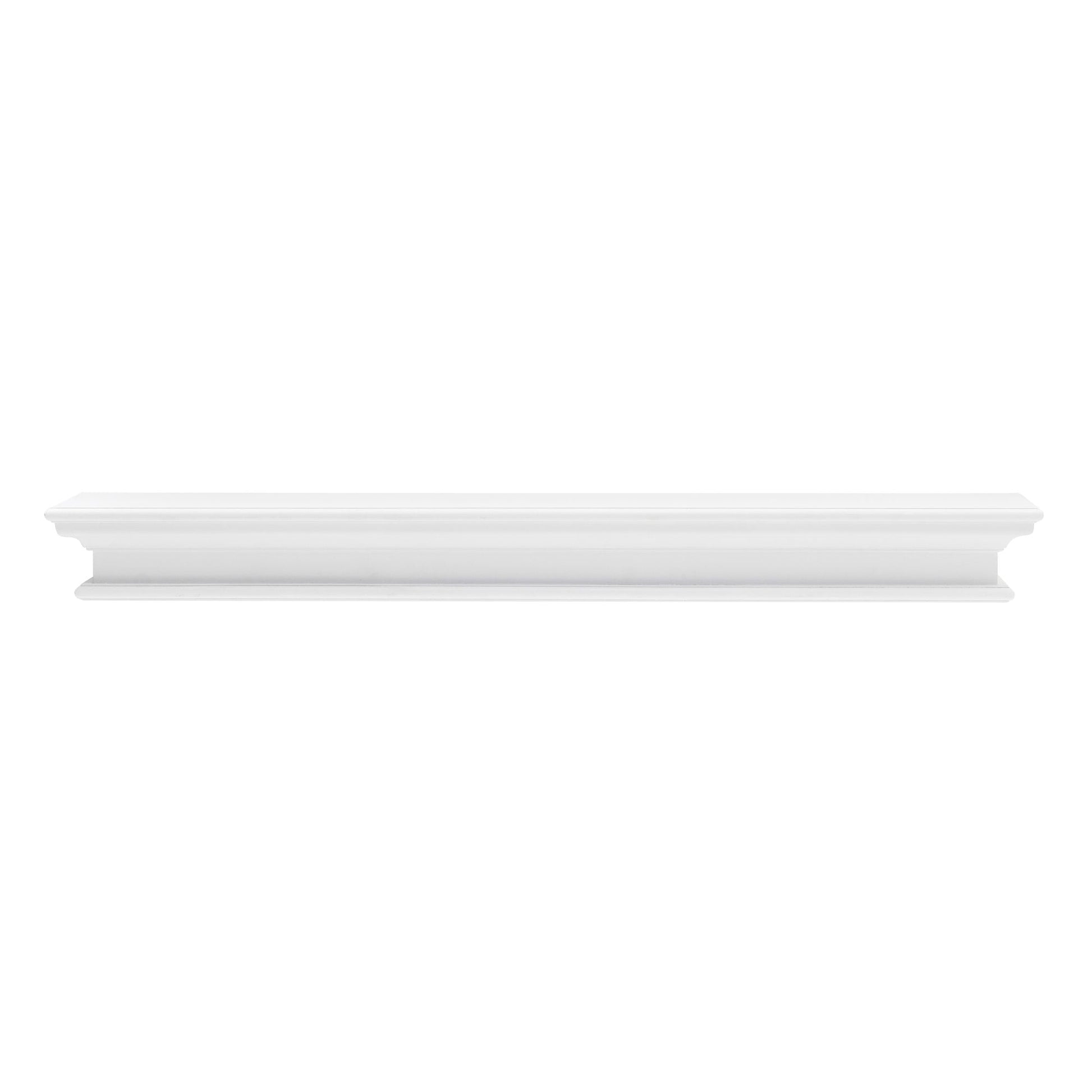 NovaSolo Halifax 47" Classic White Mahogany Floating Wall Shelf