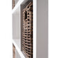 NovaSolo Halifax 47" Classic White Mahogany Shelving With 9 Shelves & 4 Rattan Baskets