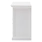 NovaSolo Halifax 49" Classic White Mahogany Buffet With 3 Drawers & 2 Rattan Baskets