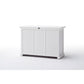 NovaSolo Halifax 49" Classic White Mahogany Buffet With 3 Drawers & 2 Rattan Baskets