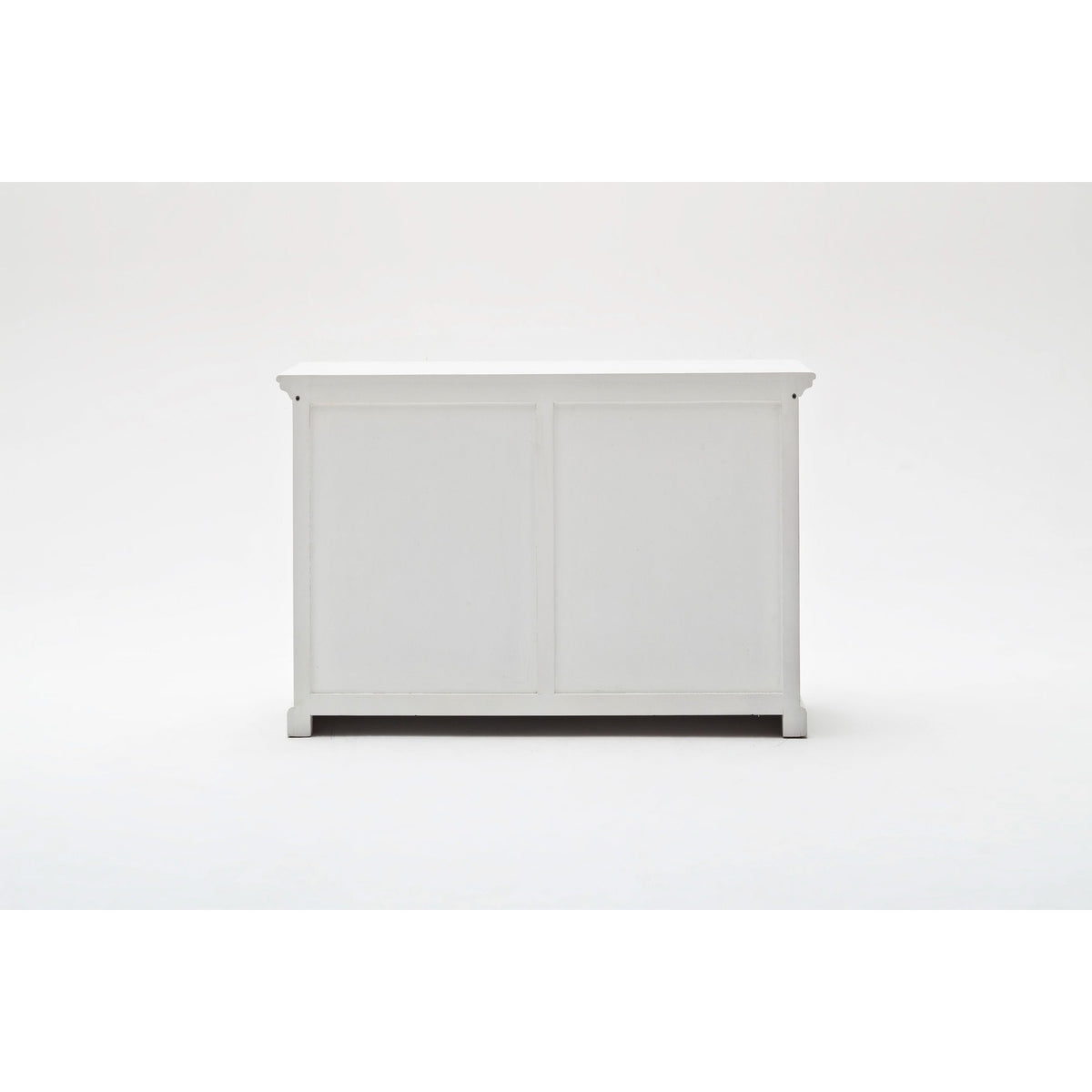 NovaSolo Halifax 49" Classic White Mahogany Buffet With 3 Drawers & 2 Sliding Doors