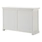 NovaSolo Halifax 49" Classic White Mahogany Buffet With 3 Drawers & 2 Sliding Doors