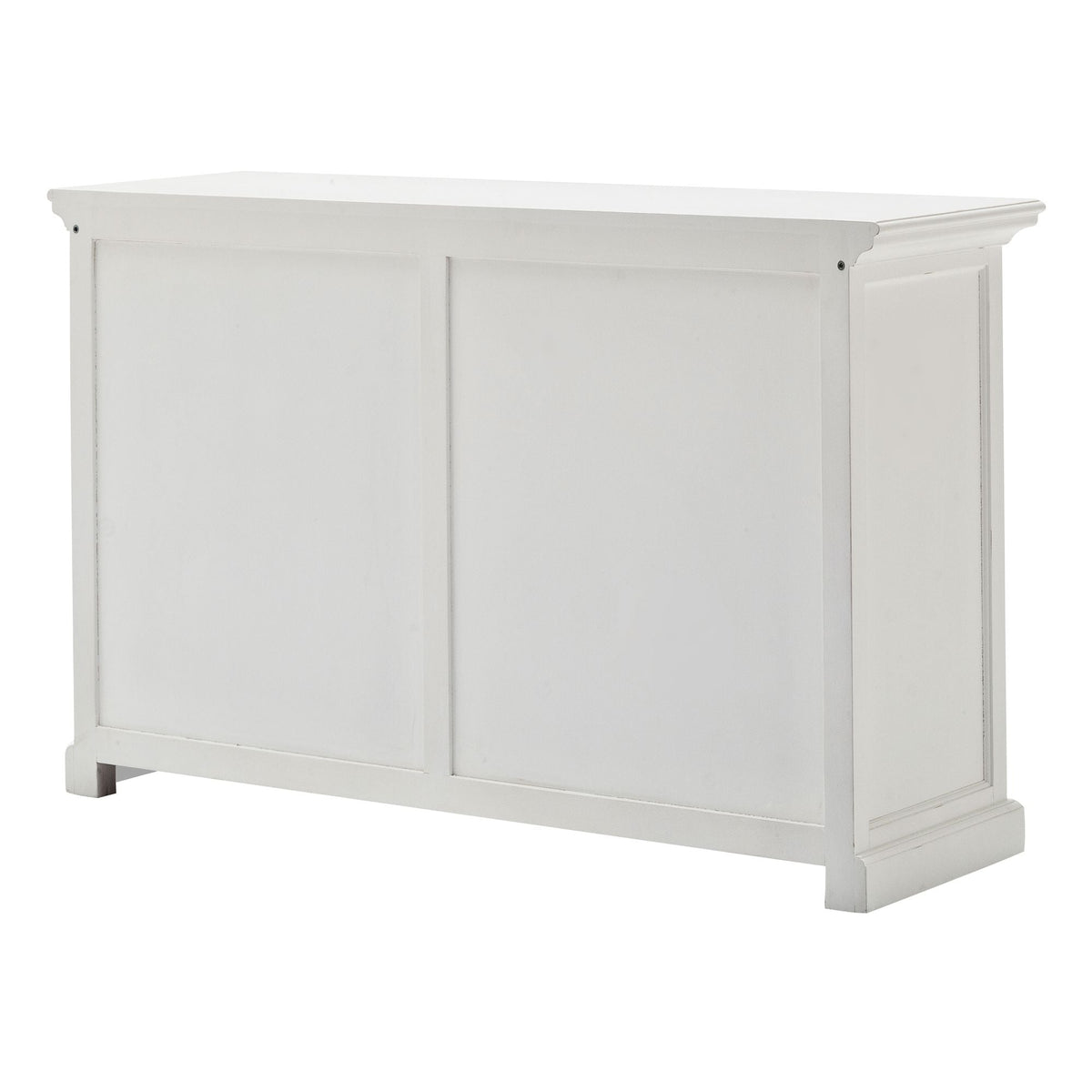 NovaSolo Halifax 49" Classic White Mahogany Buffet With 3 Drawers & 2 Sliding Doors