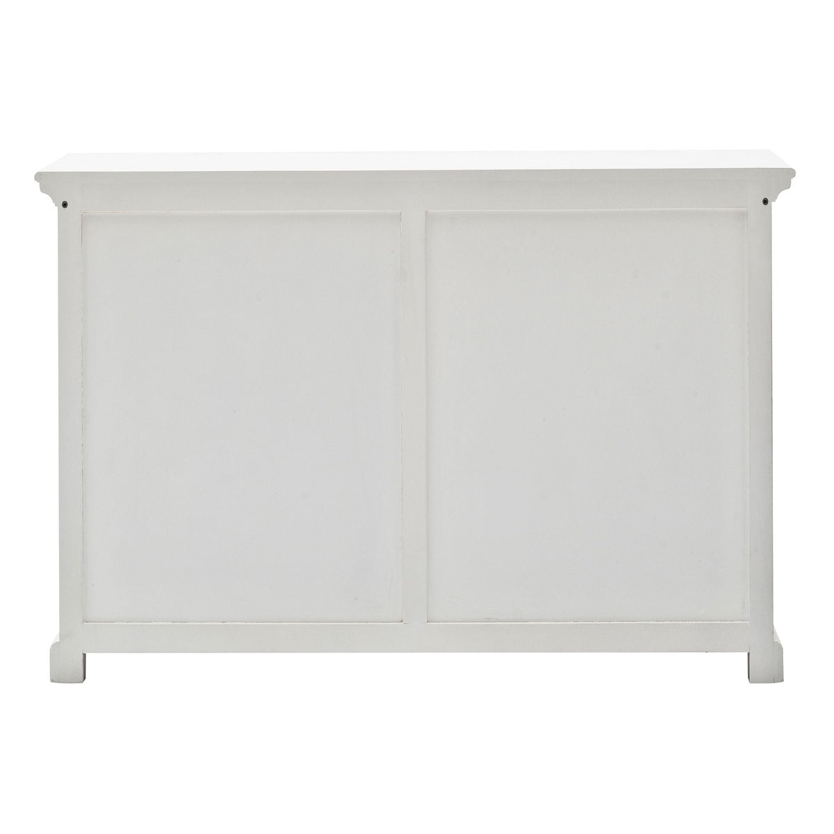 NovaSolo Halifax 49" Classic White Mahogany Buffet With 3 Drawers & 2 Sliding Doors
