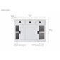 NovaSolo Halifax 49" Classic White Mahogany Buffet With 3 Drawers & 2 Sliding Doors