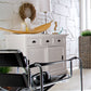 NovaSolo Halifax 49" Classic White Mahogany Buffet With 3 Drawers & 2 Sliding Doors