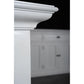 NovaSolo Halifax 49" Classic White Mahogany Buffet With 3 Drawers & 2 Sliding Doors