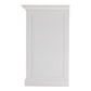 NovaSolo Halifax 49" Classic White Mahogany Buffet With 3 Drawers & 6 Rattan Baskets