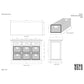 NovaSolo Halifax 49" Classic White Mahogany Buffet With 3 Drawers & 6 Rattan Baskets