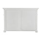 NovaSolo Halifax 49" Classic White Mahogany Kitchen Buffet With 4 Drawers & 2 Rattan Baskets