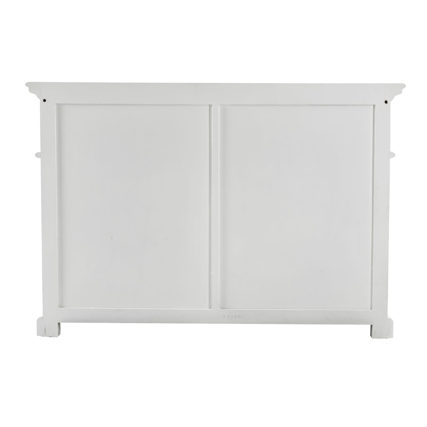 NovaSolo Halifax 49" Classic White Mahogany Kitchen Buffet With 4 Drawers & 2 Rattan Baskets