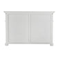 NovaSolo Halifax 49" Classic White Mahogany Kitchen Buffet With 4 Drawers & 2 Rattan Baskets