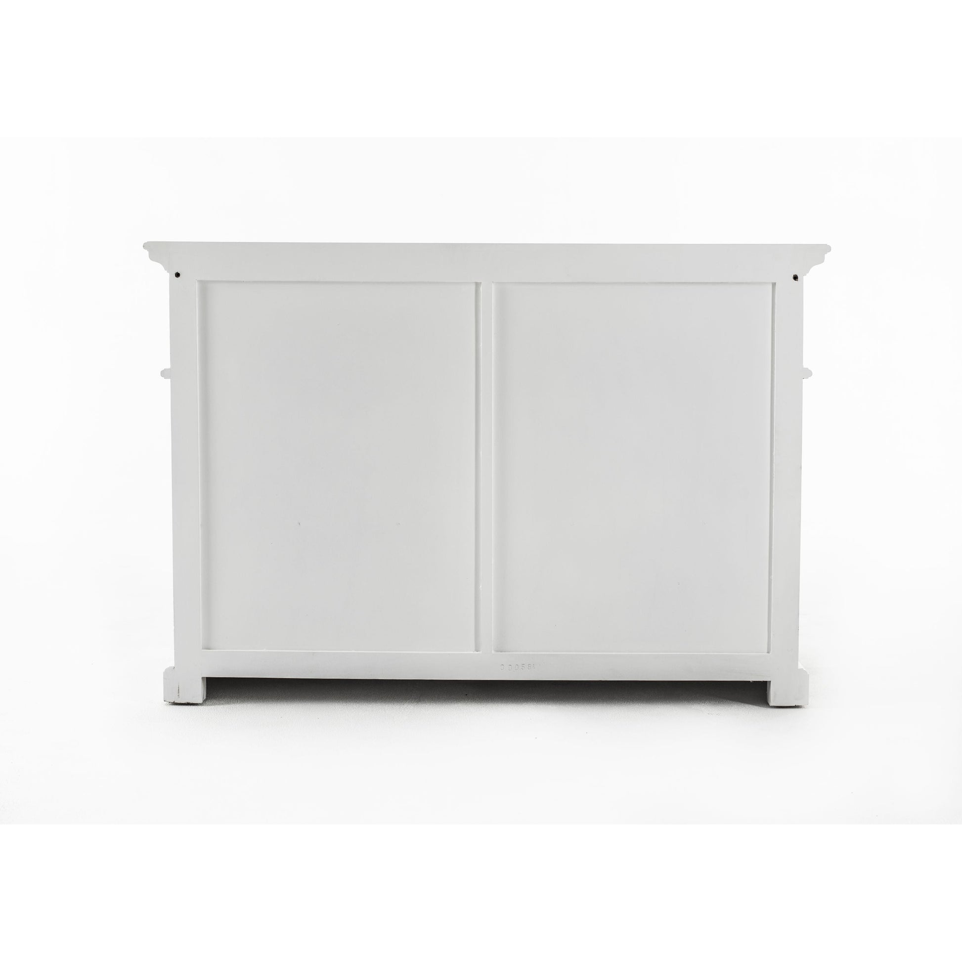 NovaSolo Halifax 49" Classic White Mahogany Kitchen Buffet With 4 Drawers & 2 Rattan Baskets