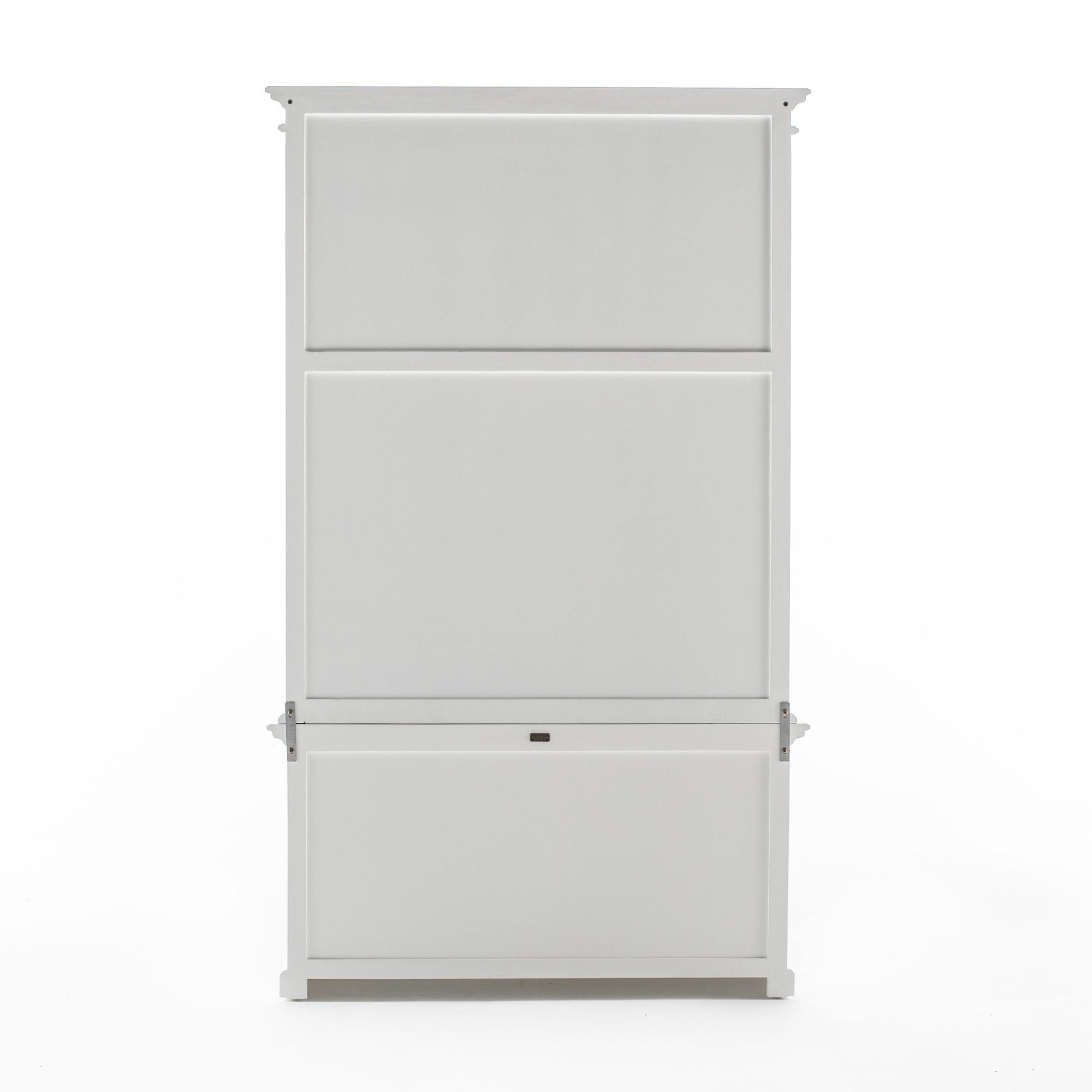 NovaSolo Halifax 54" Classic White Mahogany Hutch Cabinet With 2 Doors