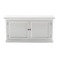 NovaSolo Halifax 54" Classic White Mahogany Hutch Cabinet With 2 Doors