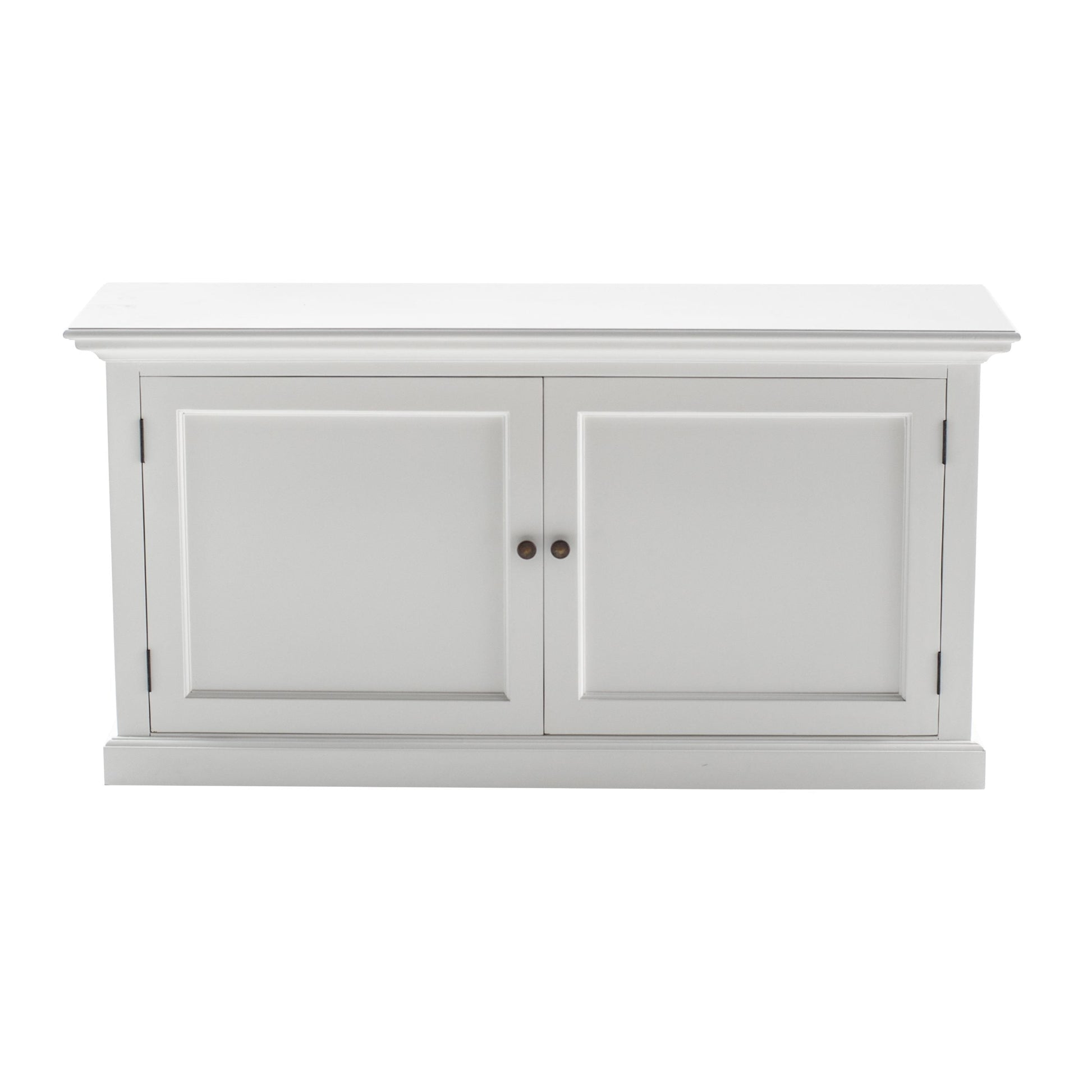 NovaSolo Halifax 54" Classic White Mahogany Hutch Cabinet With 2 Doors