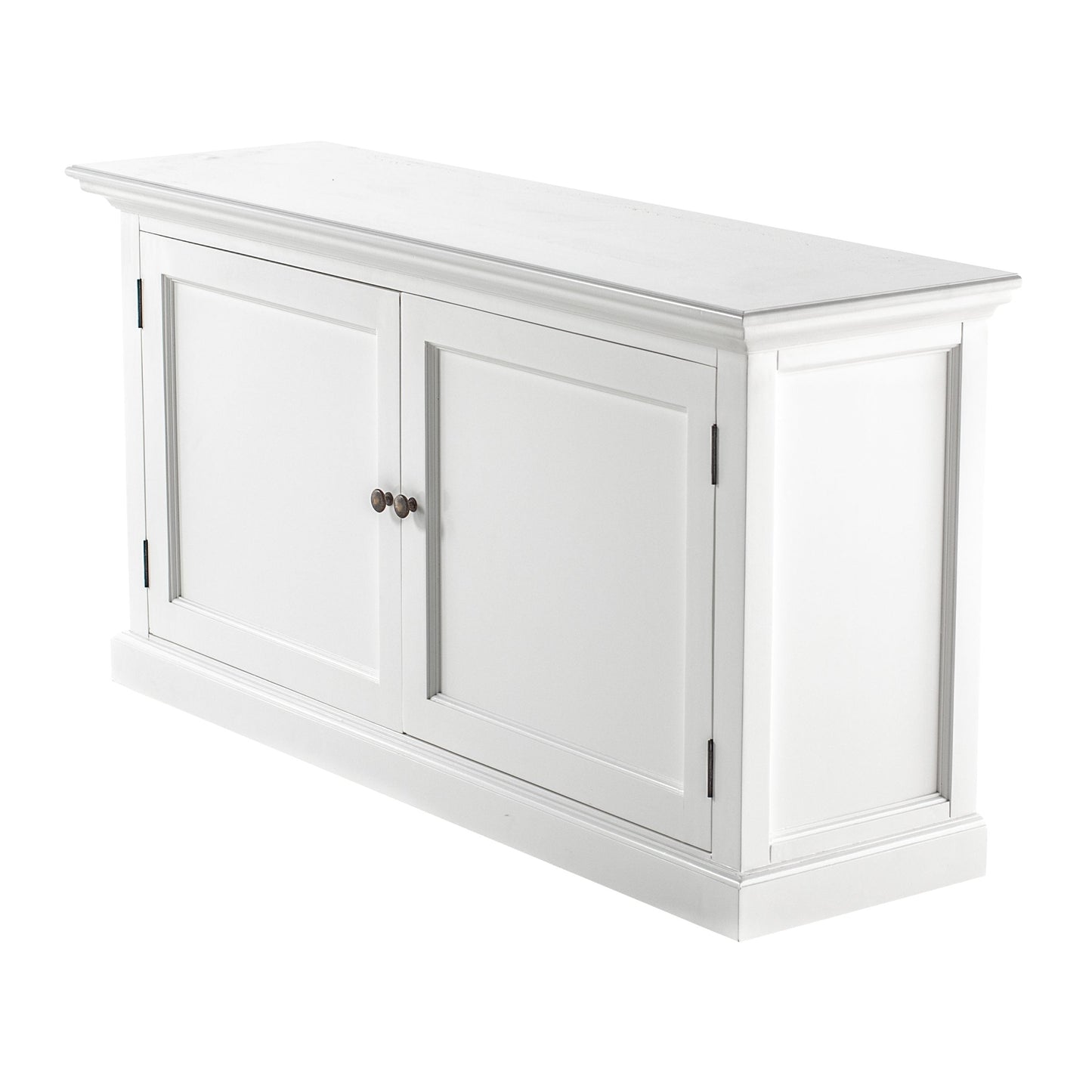 NovaSolo Halifax 54" Classic White Mahogany Hutch Cabinet With 2 Doors