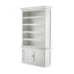 NovaSolo Halifax 54" Classic White Mahogany Hutch Cabinet With 2 Doors