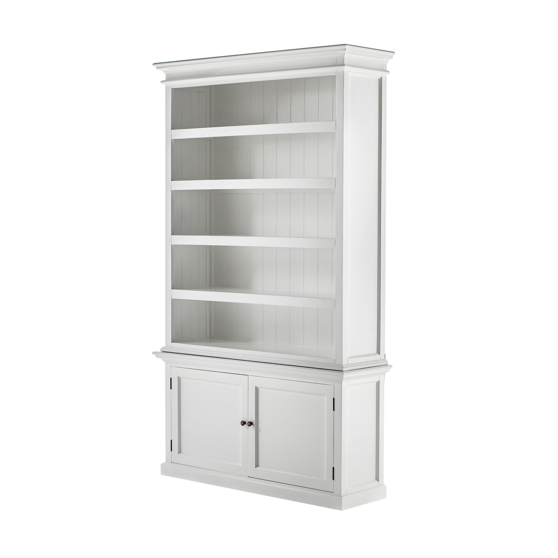 NovaSolo Halifax 54" Classic White Mahogany Hutch Cabinet With 2 Doors