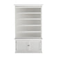 NovaSolo Halifax 54" Classic White Mahogany Hutch Cabinet With 2 Doors