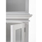 NovaSolo Halifax 57" Classic White Hutch Cabinet Unit With 4 Bevelled Glass Doors