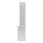 NovaSolo Halifax 57" Classic White Hutch Cabinet Unit With 4 Bevelled Glass Doors