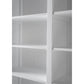 NovaSolo Halifax 57" Classic White Hutch Cabinet Unit With 4 Bevelled Glass Doors