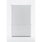 NovaSolo Halifax 57" Classic White Mahogany Buffet Hutch Cabinet With 4 Doors & 2 Adjustable Shelves