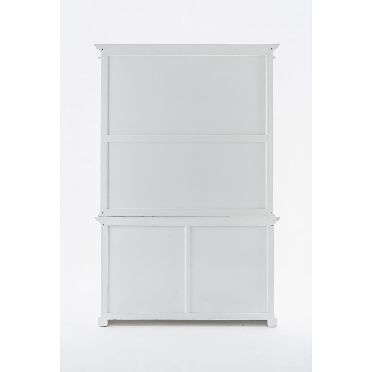 NovaSolo Halifax 57" Classic White Mahogany Buffet Hutch Cabinet With 4 Doors & 2 Adjustable Shelves