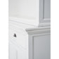 NovaSolo Halifax 57" Classic White Mahogany Buffet Hutch Cabinet With 4 Doors & 2 Adjustable Shelves