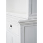 NovaSolo Halifax 57" Classic White Mahogany Buffet Hutch Cabinet With 4 Doors & 2 Adjustable Shelves