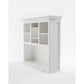 NovaSolo Halifax 57" Classic White Mahogany Buffet Hutch Cabinet With 4 Doors & 2 Adjustable Shelves