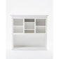 NovaSolo Halifax 57" Classic White Mahogany Buffet Hutch Cabinet With 4 Doors & 2 Adjustable Shelves