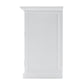 NovaSolo Halifax 57" Classic White Mahogany Buffet Hutch Cabinet With 4 Doors & 2 Adjustable Shelves