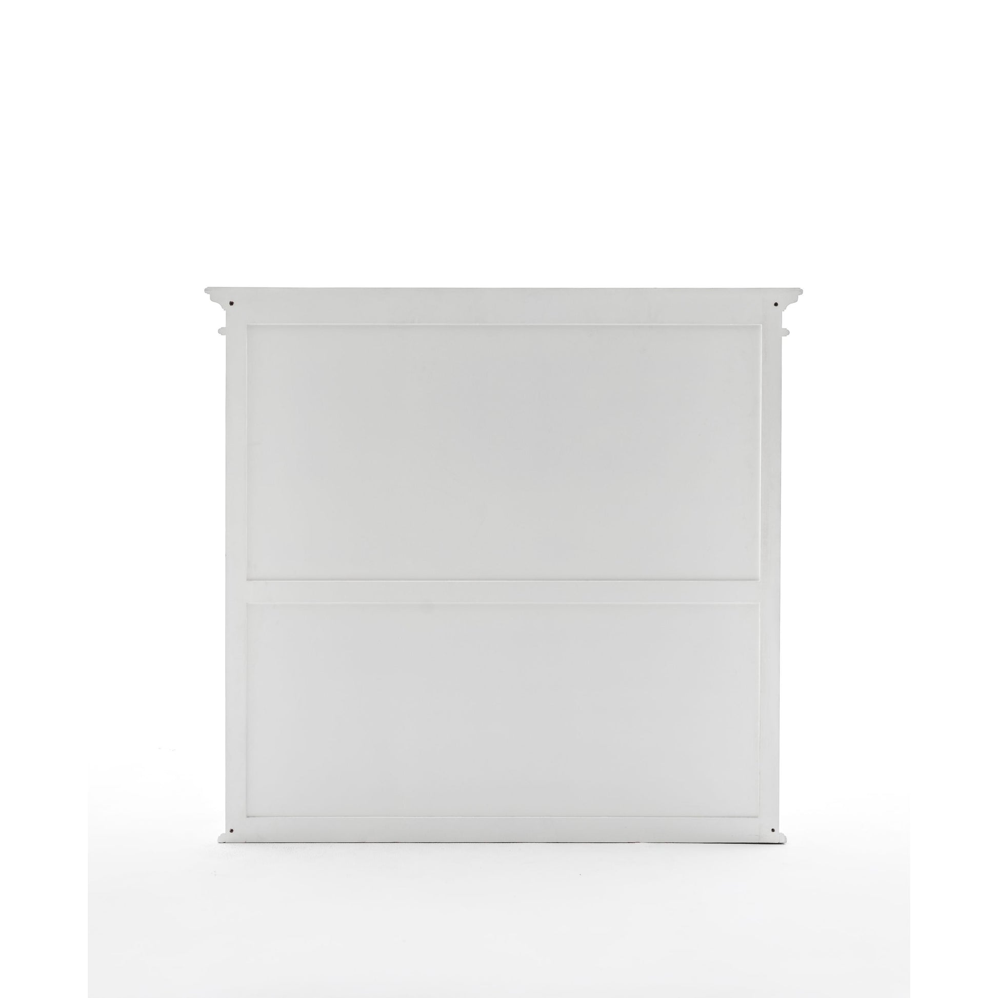 NovaSolo Halifax 57" Classic White Mahogany Buffet Hutch Cabinet With 4 Doors & 2 Adjustable Shelves