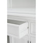 NovaSolo Halifax 57" Classic White Mahogany Buffet Hutch Cabinet With 4 Doors & 2 Adjustable Shelves