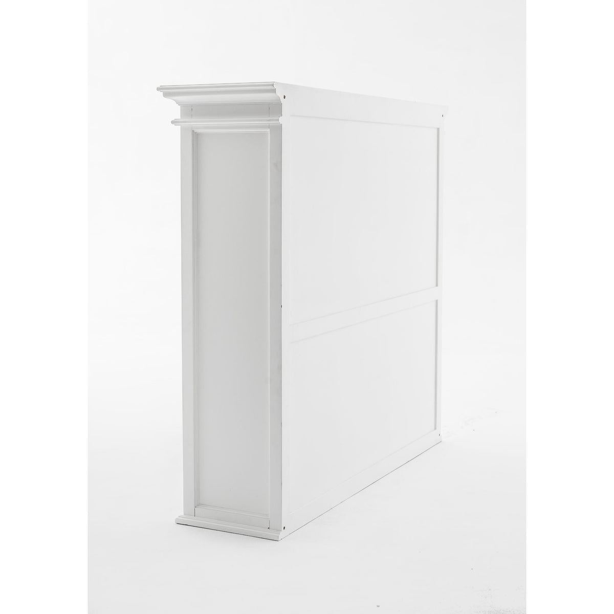 NovaSolo Halifax 57" Classic White Mahogany Buffet Hutch Cabinet With 4 Doors & 2 Adjustable Shelves
