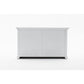 NovaSolo Halifax 57" Classic White Mahogany Buffet Hutch Cabinet With 4 Doors & 2 Adjustable Shelves