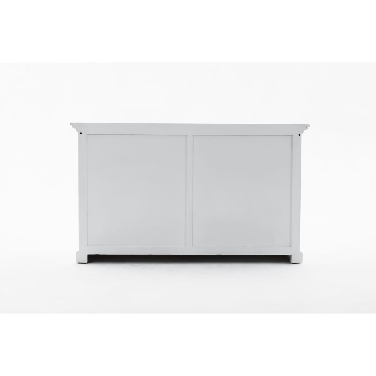 NovaSolo Halifax 57" Classic White Mahogany Buffet Hutch Cabinet With 4 Doors & 2 Adjustable Shelves