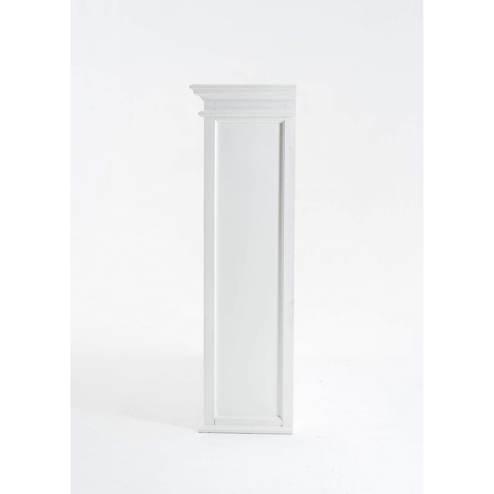 NovaSolo Halifax 57" Classic White Mahogany Buffet Hutch Cabinet With 4 Doors & 2 Adjustable Shelves