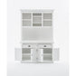 NovaSolo Halifax 57" Classic White Mahogany Buffet Hutch Cabinet With 4 Doors & 2 Adjustable Shelves