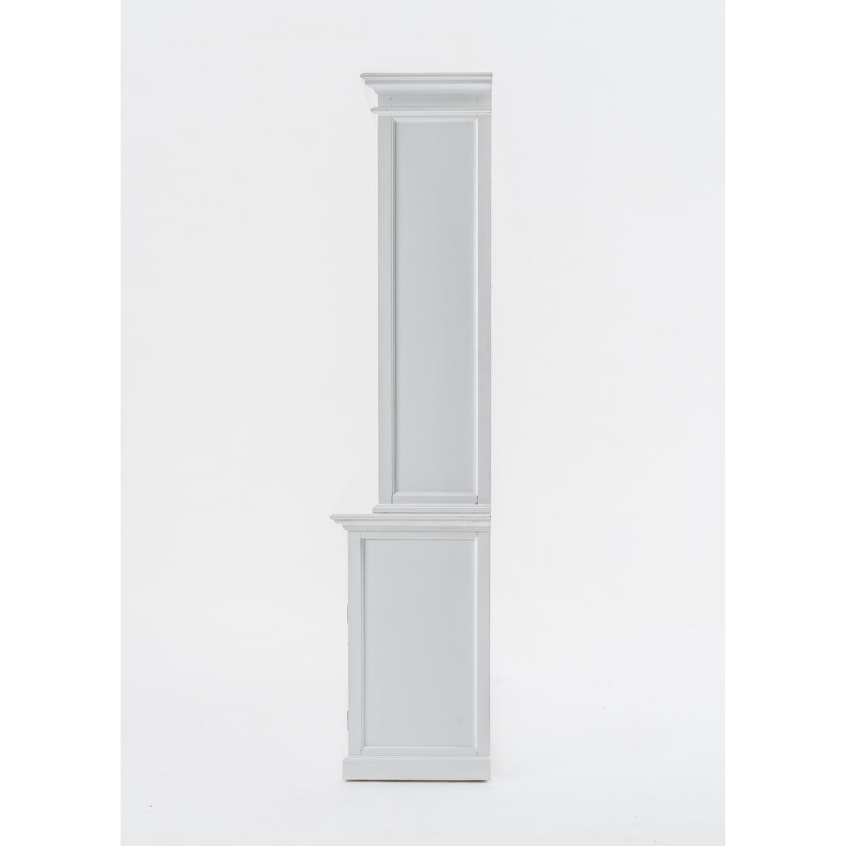 NovaSolo Halifax 57" Classic White Mahogany Buffet Hutch Cabinet With 4 Doors & 2 Adjustable Shelves