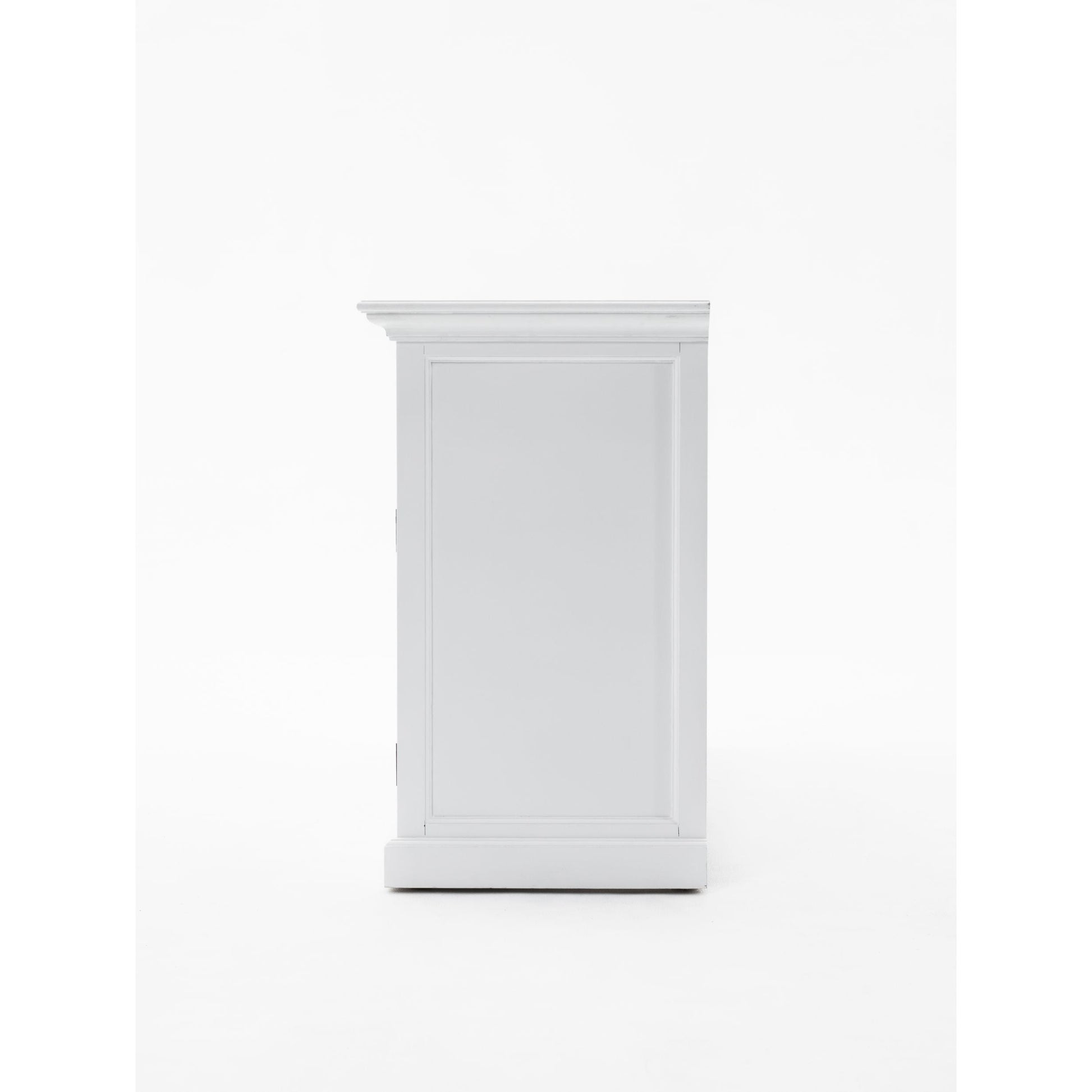 NovaSolo Halifax 57" Classic White Mahogany Buffet Hutch Cabinet With 4 Doors & 2 Adjustable Shelves