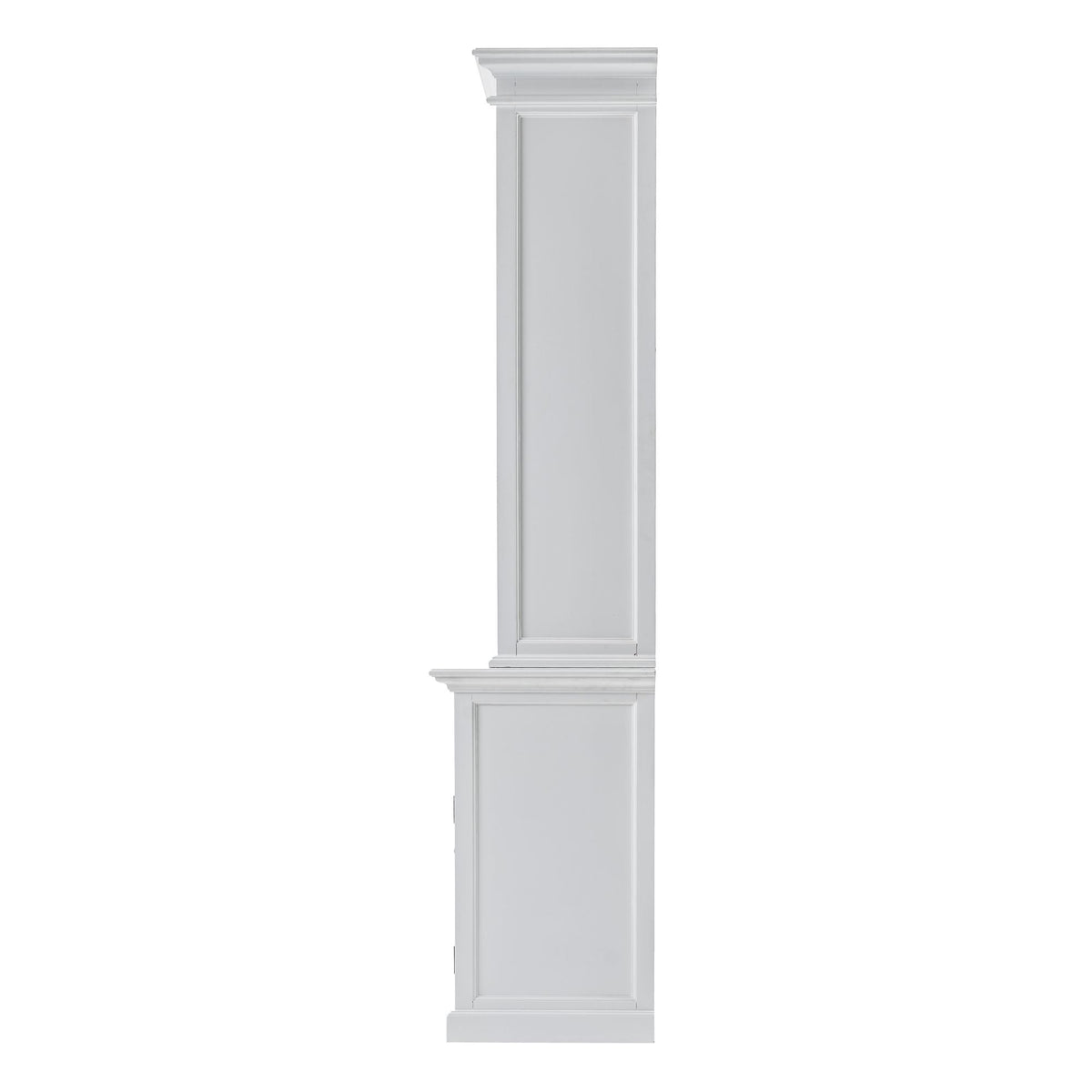 NovaSolo Halifax 57" Classic White Mahogany Buffet Hutch Cabinet With 4 Doors & 2 Adjustable Shelves