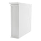 NovaSolo Halifax 57" Classic White Mahogany Buffet Hutch Cabinet With 4 Doors & 2 Adjustable Shelves